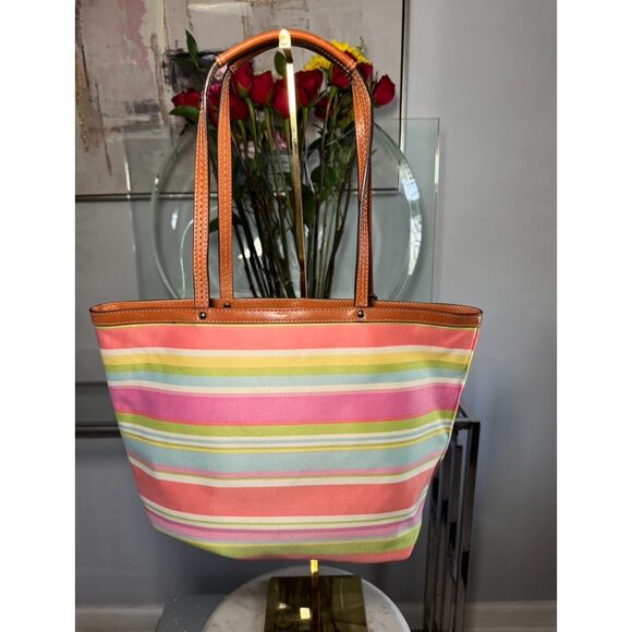 Coach Colorful Hampton Stripe Tote Bag - Picture 3 of 5